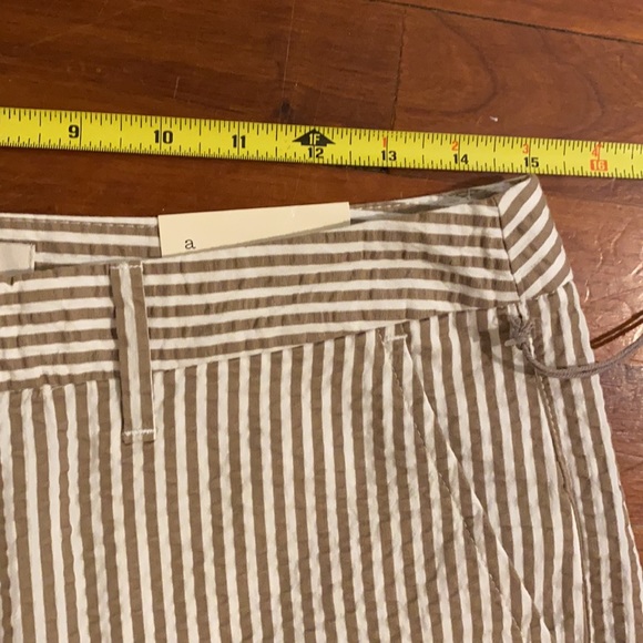 NWT A New Day Taupe/white Stripe Seersucker Short - Picture 14 of 15